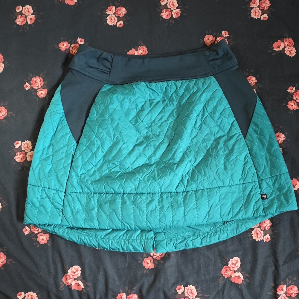 Mountain Hardwear Teal Quilted Mini Skirt